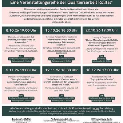 Ro&szlig;taler Herbst der seelischen Gesundheit